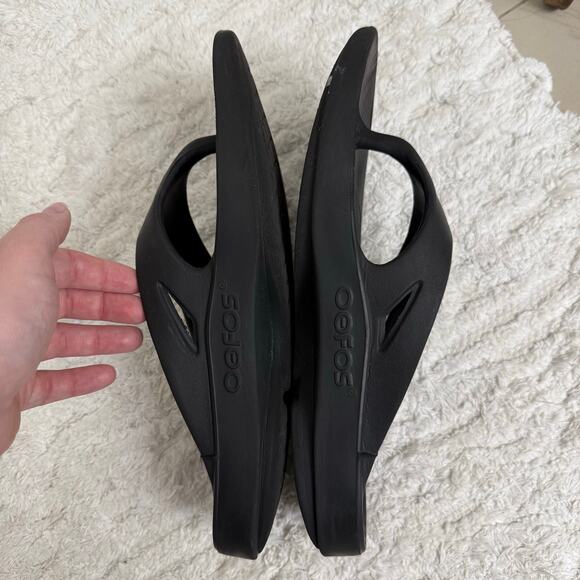 Oofos Original Flip Flops Recovery Arch Support Comfort Casual Black Sz M11 W13 - Picture 6 of 8